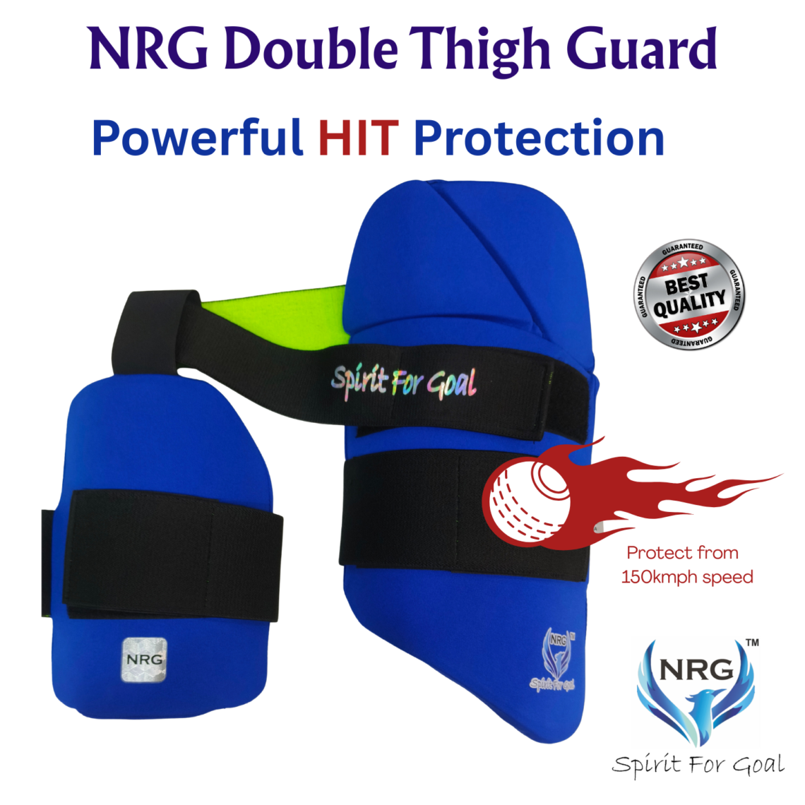NRG CRICKET (Combo) Cricket Thigh Pad for Mens, Yuoth and Boys Size Right Hand